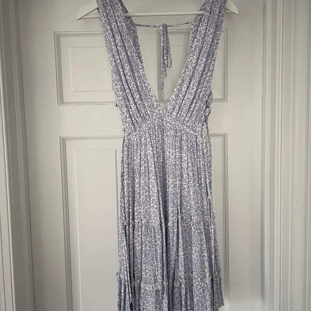 Victoria & Sophia, Blue & White Dress, Size: Small